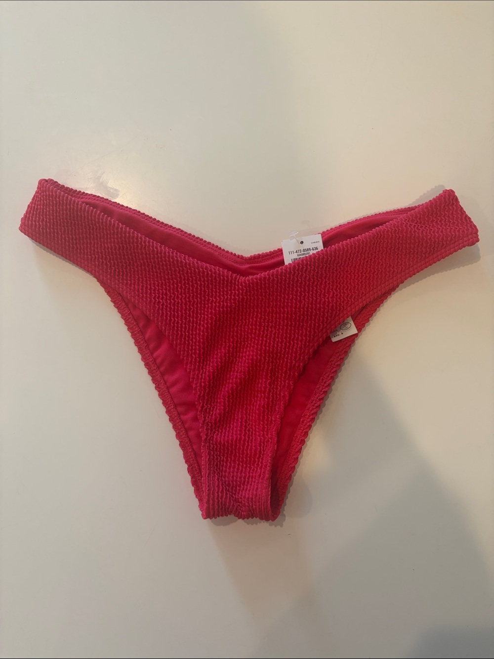 Abercrombie & Fitch Hot Pink Ribbed Bikini Bottom